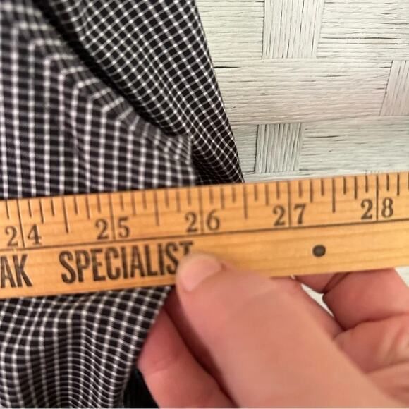 LANE BRYANT Black & white Button Down Blouse plaid business, casual, plus size - Picture 7 of 7